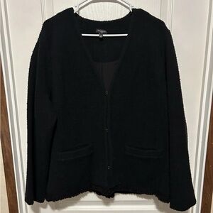 Talbots Black Women's Boucle Knit Blazer